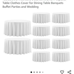 Elegant White Tablecloth Set for Dining Tables